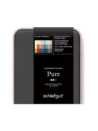 SCHLAFGUT | Jersey Spannleintuch PURE 120x200cm Grey Deep N | 